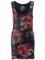 Siesta Skull Sequined Black Dress (by Iron Fist)