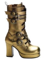 Womens Gothika-100 Gold Boots (by Demonia)