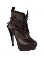 Womens Oxford Brown Ankle Boots